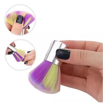 Мягкая щетка для чистки ногтей Rainbow Uv Gel Powder Dust Remover Cleaner Brush Tools