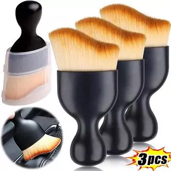 Мягкая щетка для чистки вентиляционных отверстий автомобиля с корпусом, инструмент для чистки салона автомобиля, искусственная автомобильная щетка, щетки для чистки щелей