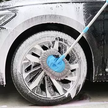 Мягкая щетка для мытья автомобиля, вращающаяся щетка с длинной ручкой, щетка для мытья грузовиков, многоцелевая щетка для мытья автомобиля, швабра для чистки автомобиля