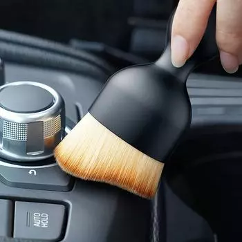 Мягкая щетка для подметания пыли в салоне автомобиля, средство для мытья автомобиля, щетка для очистки щелей в клавиатуре кондиционера автомобиля, удаление пыли чёрный