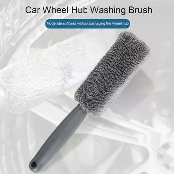 Мягкая щетка для шин, подвесная длинная ручка, дизайн из микрофибры, щетка для мытья колес, щетка для мытья шин
