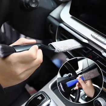 Мягкая щетка для удаления пыли из салона автомобиля Soft cleaning brush чёрный