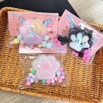 Мягкая щипковая кошачья лапка, милая рассасывающаяся игрушка, новая сжимаемая игрушка black&white-6