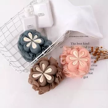 Мягкая сетка для душа, пенящаяся губка, отшелушивающий скруббер, шарики из губки для ванны, щетка для чистки, пуховка для душа, средство для очистки тела, аксессуары для ванной комнаты