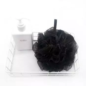 Мягкая сетка для душа, пенящаяся губка, отшелушивающий скруббер, черный шарик для ванны, очиститель кожи тела, чистящий инструмент, аксессуары для ванной комнаты 1pcs