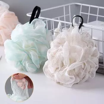 Мягкая сетка для душа, пенящаяся губка, отшелушивающий скруббер, шарик для ванны, очиститель кожи тела, чистящий инструмент, аксессуары для ванной комнаты красный