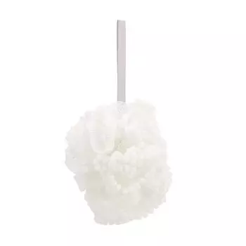 Мягкая сетка для душа, пенящаяся губка, скраб для тела, отшелушивающая щетка для спины, очиститель кожи, пузырьковый шарик для ванны, уход за кожей, аксессуары для купания one size белый