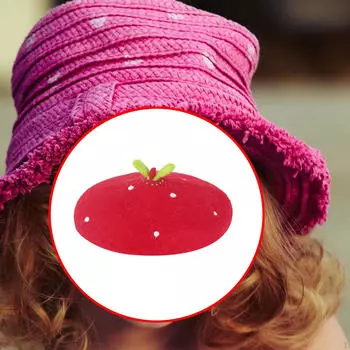 Мягкая шапочка-берет Strawberry Beanie для тематической вечеринки в стиле путешествия, аксессуар для костюма на каникулы