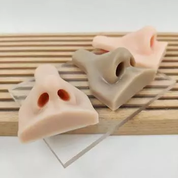 Мягкая силиконовая гибкая 3D трехмерная модель носа для практики пирсинга носовое кольцо ювелирное украшение дисплей пирсинг модель