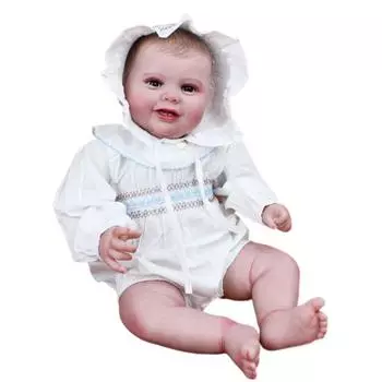 Мягкая силиконовая кукла Reborn Baby 60 см с 3D краской на коже, с сосудистыми венами и толстым телом для девочек, большой размер, реалистичная для малышей Finished doll