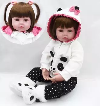 Мягкая силиконовая кукла Reborn для новорожденных девочек 61 см/48 см выглядит как настоящий детский размер 48CM