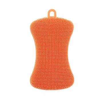 Мягкая силиконовая щетка для мытья посуды, двухсторонняя щетка для мытья, чистки фруктов и овощей