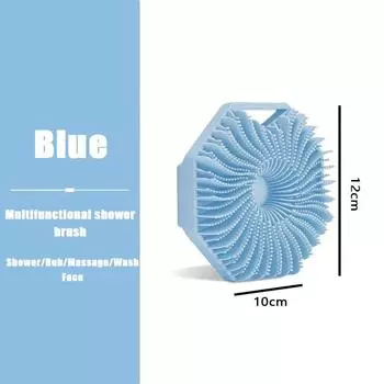 Мягкая силиконовая щетка для очищения тела, скруббер для очищения тела, нежный отшелушивающий массаж, щетка для ванны для мужчин и женщин розовый