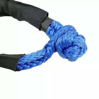 Мягкая скоба для подъема груза, трос лебедки светло-оранжевый