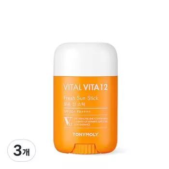 Мягкая солнцезащитная палочка Tony Moly Vital Vita12 SPF50+ PA++++, 22 г, 3 шт.