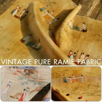 Мягкая струящаяся ткань из рами, старинный стиль, китайские картины с изображением красивых женщин, ткань из рами для самостоятельного шитья, платье ханьфу 1M