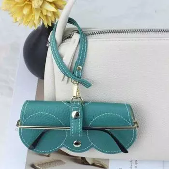 Мягкая сумка для солнцезащитных очков из искусственной кожи, портативная подвесная сумка для очков, антикомпрессионный чехол для солнцезащитных очков, чехол для очков, контейнер для хранения кофейный