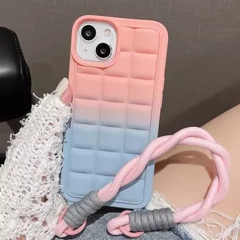 Мягкая текстура хлеба с ремешком для iPhone 14 Pro Max 15 Pro Max 11 12 13 Pro Max X XR XS Max противоударная силиконовая задняя крышка For iPhone X