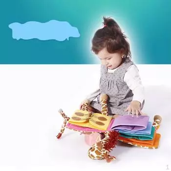 Мягкая ткань Animal Basic, Платье ( Застежка-молния, кнопка, пряжка, галстук, шнурок ), Игрушка раннего развития для