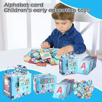 Мягкая тканевая книга для малышей, алфавит, животные, разрываемая тканевая книга, игрушки для раннего обучения One Size