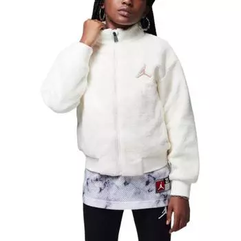 Мягкая удобная теплая куртка Jordan Jumpman Детские куртки Белые HQ7918-133 S
