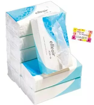 Мягкая упаковка салфеток Elleair 160 пар 8 упаковок Удобно носить с собой Компактная простыня Натуральный кондиционер для белья в разы мягче (320 листов) 1,3