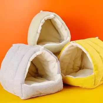 Мягкая, устойчивая к царапинам, моющаяся зимняя кровать для морской свинки в клетку для домашних животных M светло-серый