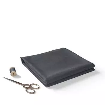 Мягкая вельветовая ткань темно-серого цвета - 100% хлопок, плотность 350 г/м, ширина 150 см. 1 Meter