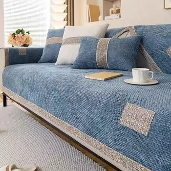 Мягкая восковая текстура шенилла диванная подушка, универсальное легкое роскошное диванное полотенце для всех сезонов, однотонная высококачественная подушка 70*70cm