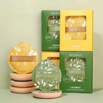 Мягкая воздушная подушка, пуховая кисть для консилера, круглая кисть для макияжа, блендер, спонжи, эластичная зефирная косметическая основа, пудра