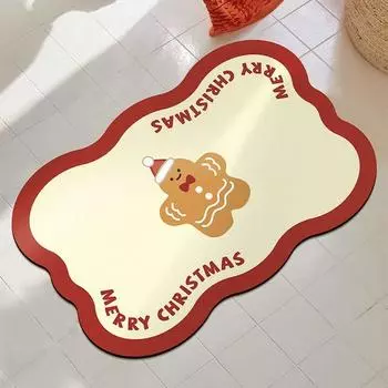 Мягкая впитывающая охлаждающая подложка с диатомовой грязью, противоскользящий коврик для входа в ванную комнату, гримерную, бытовой коврик, быстросохнущий 40X60cm 15.7X23.6in