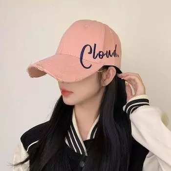 Мягкая вышитая бейсболка большого размера, солнцезащитная кепка, корейская кепка-утконос, устойчивая к ультрафиолетовому излучению чёрный