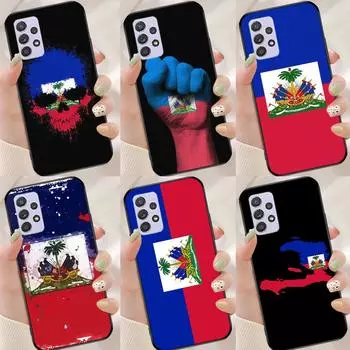 Мягкая задняя крышка с флагом Гаити для Samsung A52S A12 A22 A42 A52 A72 A51 A71 A50 A70 A20e A21S A32 Samsung A10