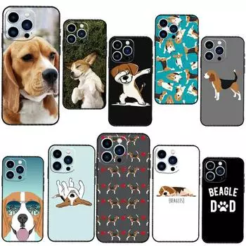 Мягкая задняя крышка с собакой Бигль для iPhone 11 12 13 Pro Max 12 Mini XS Max X 6S 8 7 Plus SE 2020 XR iphone 5 5S