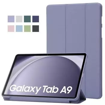 Мягкая задняя подставка из искусственной кожи Trifold для планшета Galaxy Tab A9 8,7 дюйма SM X110 X115, ультратонкий противоударный защитный чехол Tab A9 (8.7 inch) мятный