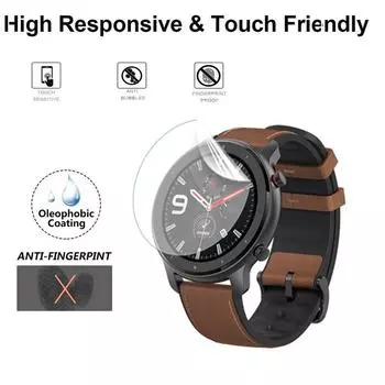 Мягкая защитная пленка Ramidos для смарт-часов AMAZFIT GTR 47 мм, 3 шт. One Size