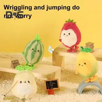 Мягкая заводная игрушка в виде фруктов, имитация авокадо, драконьего фрукта, арбуза, лимона, апельсина, пружинная заводная игрушка для малышей, мальчиков и девочек, прыгающая игрушка в виде фруктов Avocado