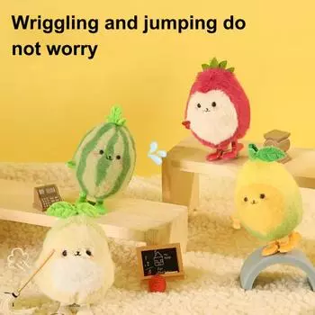 Мягкая заводная игрушка в виде фруктов, имитация авокадо, драконьего фрукта, арбуза, лимона, апельсина, пружинная заводная игрушка для малышей, мальчиков и девочек, прыгающая игрушка в виде фруктов Orange