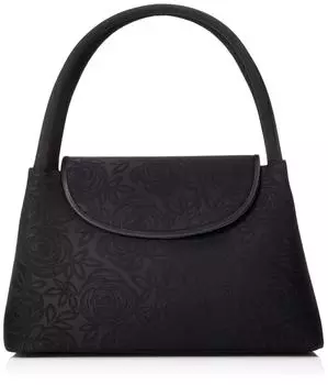 Мягкая жаккардовая сумка со скрытым магнитом 9069 черная [Iwasa]