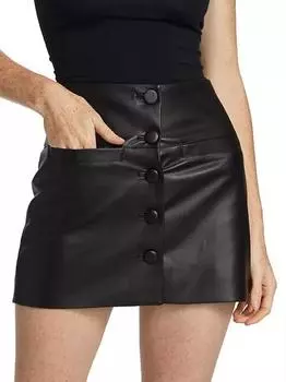 Мягкая женская облегающая дизайнерская натуральная кожа ягненка уникальная черная юбка для вечеринки S чёрный