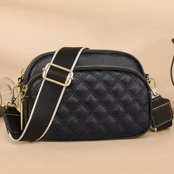 Мягкая женская сумка через плечо из натуральной кожи с несколькими отделениями, маленькая женская сумка-тоут из коровьей кожи класса люкс