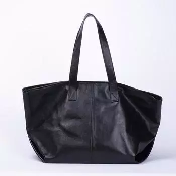 Мягкая женская сумка из натуральной кожи, вместительная женская сумка через плечо для поездок на работу