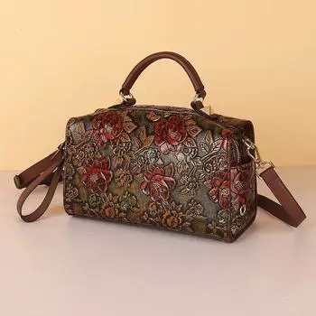 Мягкая женская сумка с крокодиловым узором на одно плечо Boston pillow bag