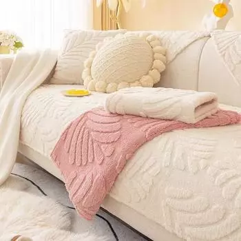 Мягкая зимняя плюшевая подушка для дивана, нескользящая, простая, современная, на четыре сезона, универсальная, удобная, хлопковая, бархатная, чехол для дивана 70*70