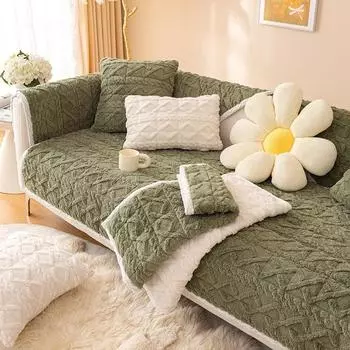 Мягкая зимняя подушка для дивана, нескользящая, утолщенная, осенне-зимняя, подушечка для полотенца, простой современный чехол для дивана 70*70cm
