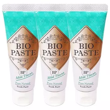 Мягкая зубная паста Biopaste 60 г x 3 флакона набор зубная паста-гель уход за неприятным запахом изо рта органическая детская без абразивов без фторида полностью натуральная