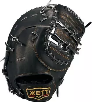 Мягкие бейсбольные перчатки ZETT Pro Status Series для первой левой руки черного цвета BRFB30233 (Перчатка) Игрок с низов, бросающий, (1900) чёрный
