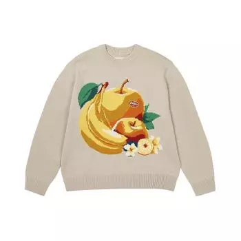 Мягкие белые вязаные топы унисекс Palace Fruit Life P26KW011 L