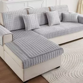 Мягкие чехлы для диванов, подушки для диванов, универсальный чехол, нескользящий чехол для дивана Four Seasons Winter Couch Cover 70x70cm красный