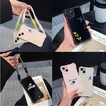 Мягкие чехлы для iPhone 16 15 13 12 11 14 Pro Max 7 8 Plus XR Четыре угла Защитный чехол от падения Дополнительный шнурок N87 Love art for iPhone 7/8